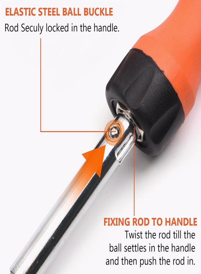 Harden 4-In-1 Screwdriver Set | 2 Two-Way Phillips and Slotted/Flat CR-V Bits (PH1+SL5, PH2+SL6) | Interchangeable Handle, for Home and Professional Use - 550386 - Image 5